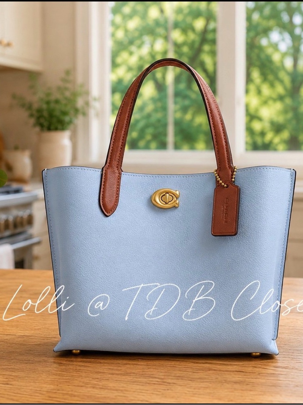 Coach Willow 24 Tote-Pool Blue Multi